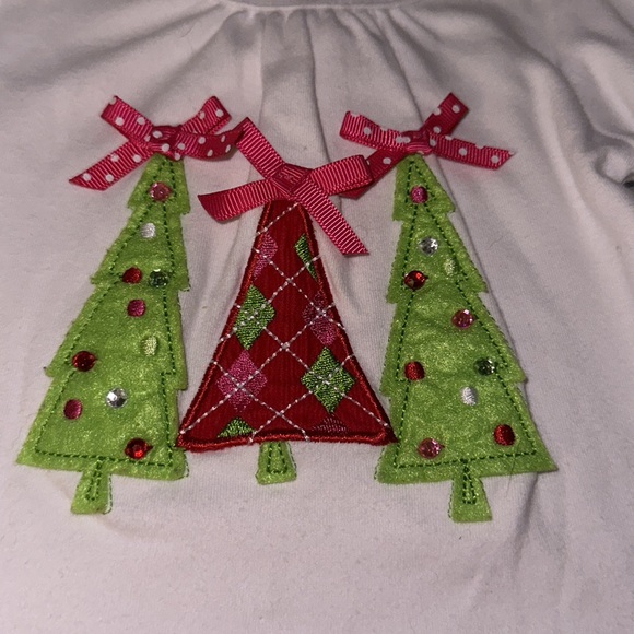 Mud pie Christmas Tree skirted outfit size 12/18m - Picture 2 of 3